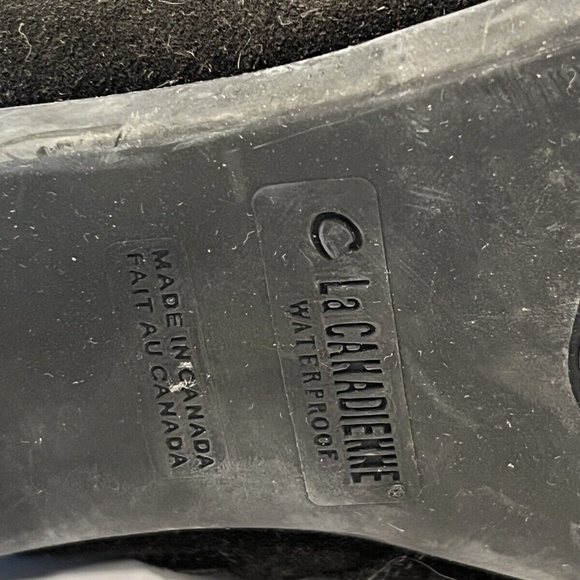 La Canadienne Black Waterproof Suede Women's Boots size 7.5 - Picture 8 of 8